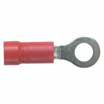 PANDUIT Ring Terminal #8 Red 600V PK100, 39CA42