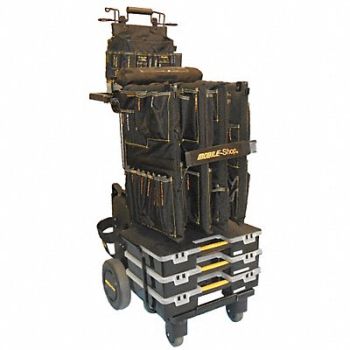 MOBILE SHOP Black Light Duty Tool Utility Cart, 39CE50