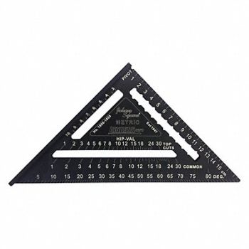 JOHNSON LEVEL TOOL Rafter Square Aluminum 18cm, 39CF71