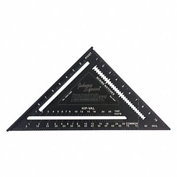 JOHNSON LEVEL TOOL Rafter Square Aluminum 12 in., 39CF83