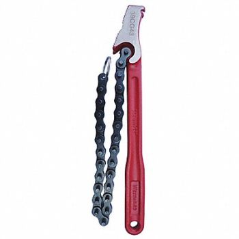 WESTWARD Chain Wrench Steel 17/32 Single End, 39CG43