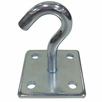 GRAINGER APPROVED Single Point Hook Steel Zinc 4in H, 39DL15