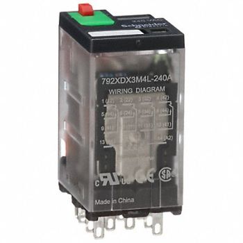 SCHNEIDER J2423 Gen Purpose Relay 14 Pin Square 240VAC, 39DL18