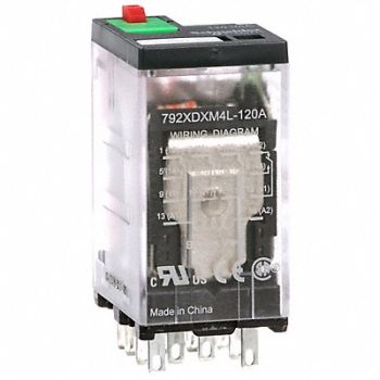 SCHNEIDER J2425 Gen Purpose Relay 14 Pin Square 120VAC, 39DL22