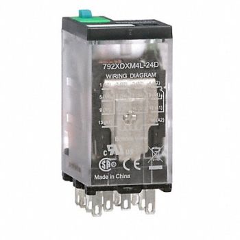 SCHNEIDER J2425 Gen Purpose Relay 14 Pin Square 24VDC, 39DL25