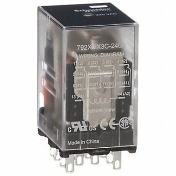 SCHNEIDER J2422 Gen Purpose Relay 14 Pin Square 240VAC, 39DL30
