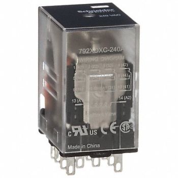 SCHNEIDER J2424 Gen Purpose Relay 14 Pin Square 240VAC, 39DL31