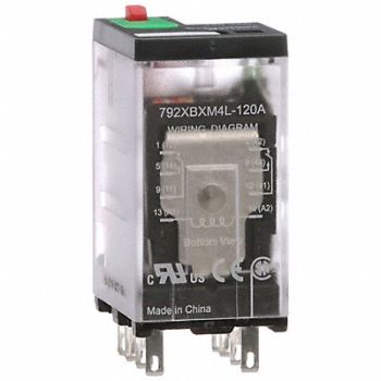 SCHNEIDER J2421 Gen Purpose Relay 8 Pin Square 120VAC, 39DL32