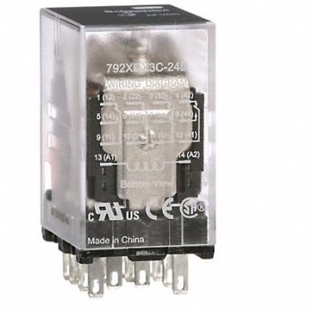 SCHNEIDER J2422 Gen Purpose Relay 14 Pin Square 24VDC, 39DL44