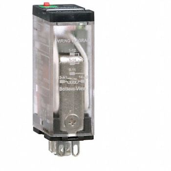 SCHNEIDER J2419 Gen Purpose Relay 5 Pin Square 24VAC, 39DL49