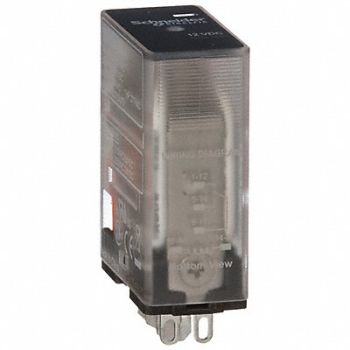 SCHNEIDER J2426 Gen Purpose Relay 5 Pin Square 12VDC, 39DL52