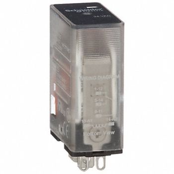SCHNEIDER J2426 Gen Purpose Relay 5 Pin Square 24VAC, 39DL54