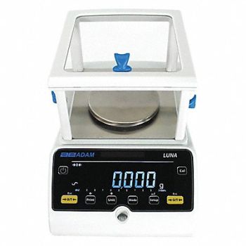 ADAM EQUIPMENT Precision Balance Scale 220g 1mg Metal, 39DL83