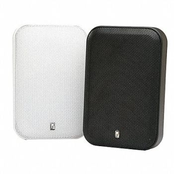 POLY-PLANAR Outdoor Speakers White 1in.D 200W PR, 39DN62