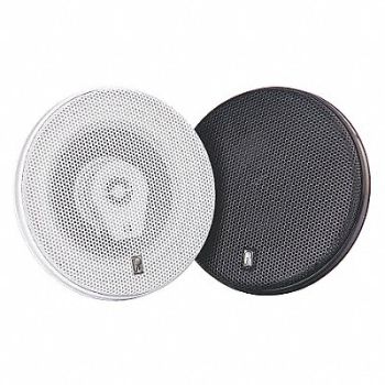 POLY-PLANAR Outdoor Speakers Black 2-1/2in.D 100W PR, 39DN75