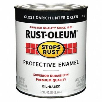 RUST-OLEUM Enamel Paint Dark Hunter Green, 39DP17