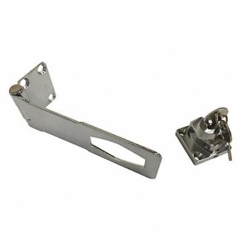 GRAINGER APPROVED Locking Hasp Chrome 1-13/64inL, 39DZ87