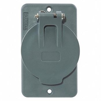 HUBBELL WIRING DEVICE-KELLEMS Watertight Cover For 1.57 In Dia Device, 39EA03