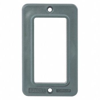 HUBBELL WIRING DEVICE-KELLEMS Outlet Box Plate For GFCI Receptacle, 39EA10
