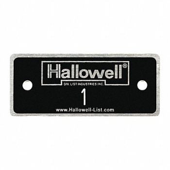 HALLOWELL NmbPlt 1 to 10 Blk w/Wht Lettering, 39EP16