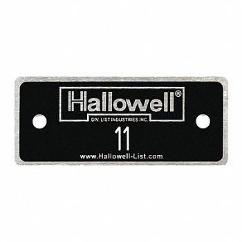 HALLOWELL NmbPlt 11 to 25 Blk w/Wht Lettering, 39EP18