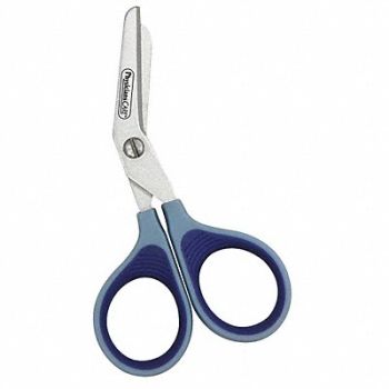 PHYSICIANSCARE Scissors 3-1/2 in L Blue Angled, 39F027
