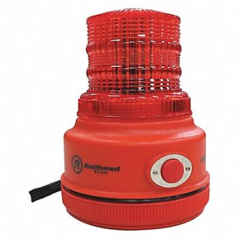 RAILHEAD GEAR Warning Light Red LED 2 D Batteries, 39F080