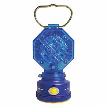 RAILHEAD GEAR Safety Light Blue LED 2 D Batteries, 39F082