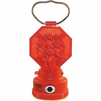 RAILHEAD GEAR Safety Light Red LED 2 D Batteries, 39F084