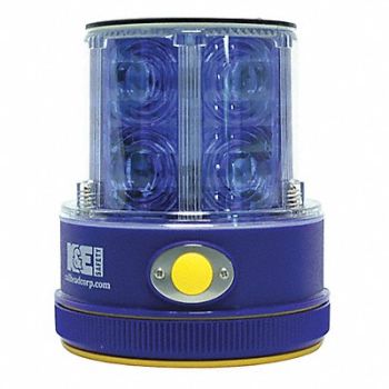 RAILHEAD GEAR Rechargeable Safety Light Blue LED Solar, 39F087