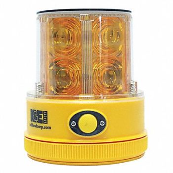 RAILHEAD GEAR Rechargeable SafetyLight Amber LED Solar, 39F088