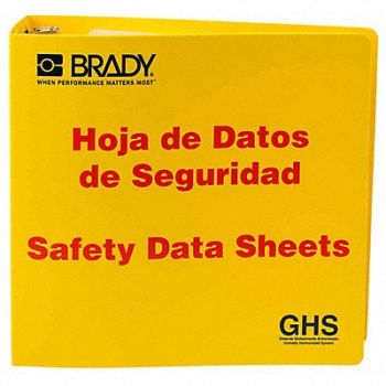 BRADY Binder Right to Know Safety Data Sheet, 39F504