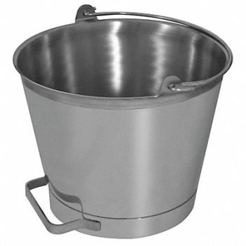 SANI-LAV Pail 13 qt Stainless Steel Extra Handle, 39F728
