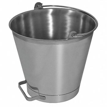 SANI-LAV Pail 16 qt Stainless Steel Extra Handle, 39F730