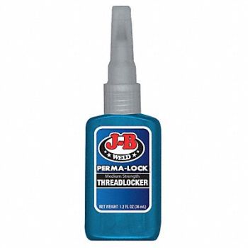 J-B WELD Threadlocker 36mL Bottle Blue, 39F864