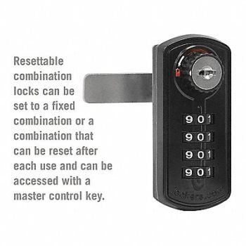 SALSBURY INDUSTRIES Built In Locker Lock 3 1/4in Scroll Blk, 39FK73