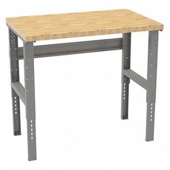 TENNSCO Workbench Butcher Block 48 W 30 D, 39FL66