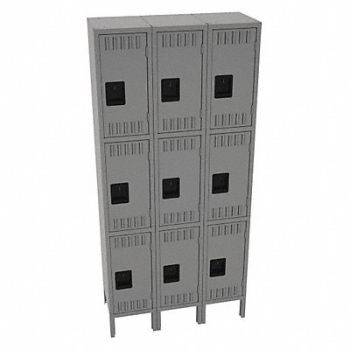 TENNSCO K4166 Lckr 3x3Lckr Md Gray 78 x36 x15 Assm, 39FP65