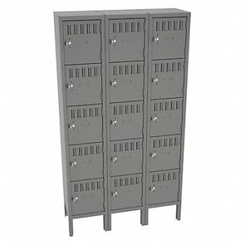 TENNSCO Bx Lckr 5x3Lckr Gray 66 x36 x12 Assm, 39FN74
