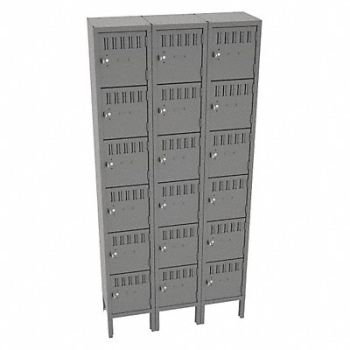 TENNSCO Bx Lckr 6x3Lckr Gray 78 x36 x12 Assm, 39FN82