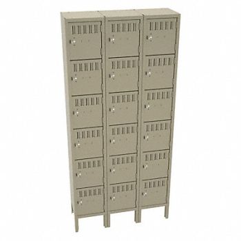 TENNSCO Bx Lckr 6x3Lckr Sand 78 x36 x12 Assm, 39FN83
