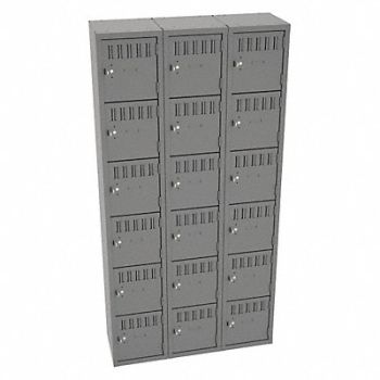 TENNSCO Bx Lckr 6x3Lckr Gray 72 x36 x12 Assm, 39FN86