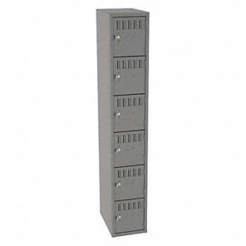 TENNSCO Bx Lckr 6x1Lckr Gray 72 x12 x18 Assm, 39FN88