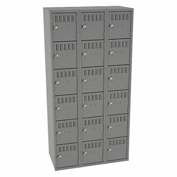 TENNSCO Bx Lckr 6x3Lckr Gray 72 x36 x18 Assm, 39FN90