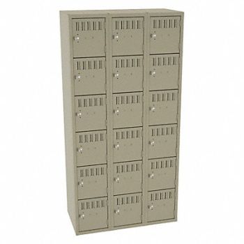 TENNSCO Bx Lckr 6x3Lckr Sand 72 x36 x18 Assm, 39FN91