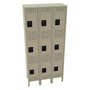 TENNSCO K4166 Wrdrb Lckr 3x3Lckr Sand 78 x36 x15 Assm, 39FP66