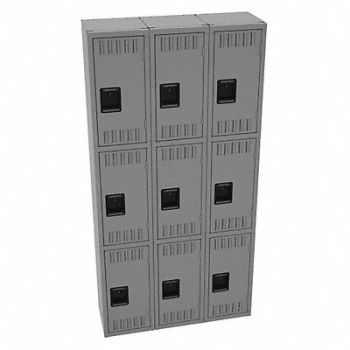 TENNSCO K4158 Lckr 3x3Lckr Md Gray 72 x36 x12 Assm, 39FP61