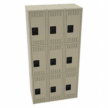 TENNSCO K4159 Wrdrb Lckr 3x3Lckr Sand 72 x36 x18 Assm, 39FP76