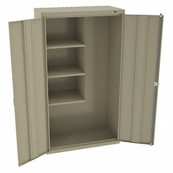 TENNSCO K4848 Storage Cabinet 64 x36 x18 Sand 3Shlv, 39FR50