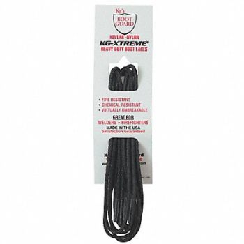 KG S BOOT GUARD Boot and Shoe Laces 63 Black PR, 39FY82